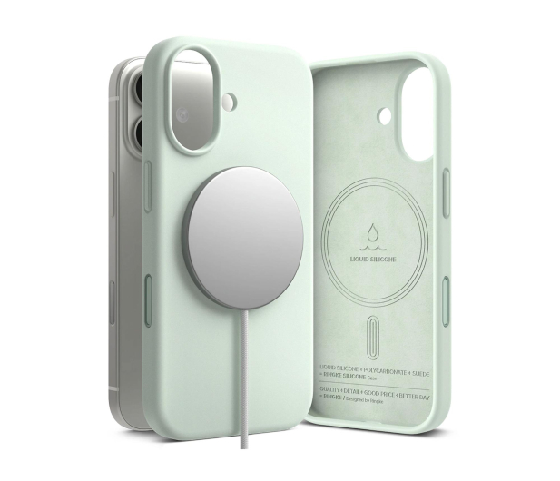 Ringke Silicone Magnetic Magsafe do Iphone 17 Soft Mint - 1359801 - zdjęcie
